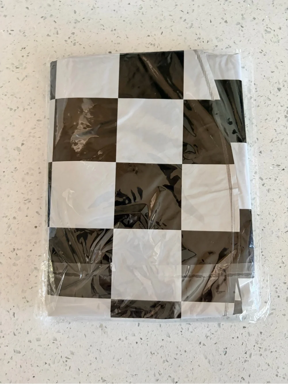 Checkered 40” Number 4 Foil Balloon